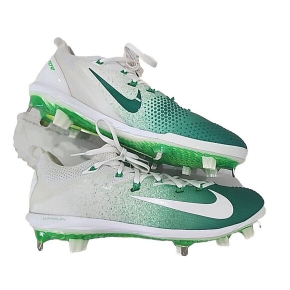 Nike Lunar Vapor Ultrafly Elite Baseball Cleats Green White 852686-303 Men's 13 - Picture 3 of 9
